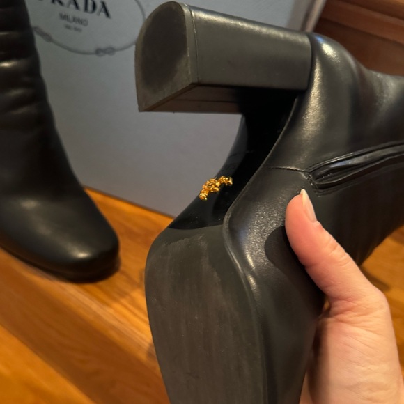 Prada black leather booties - Picture 4 of 5